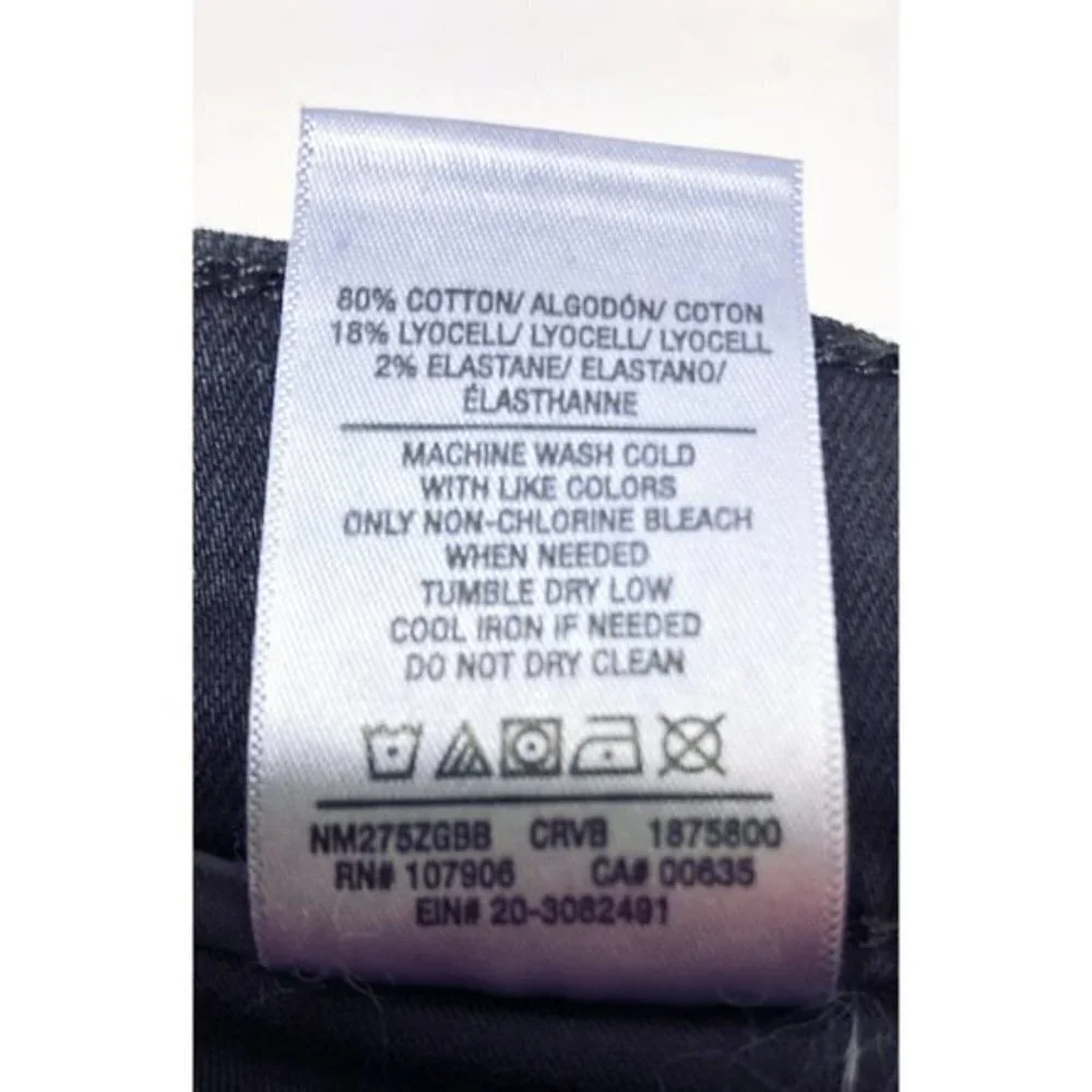 Hudson Jeans Mens Black Denim Blake Slim Fit Straight Leg Jeans Sz 30 x 34 New